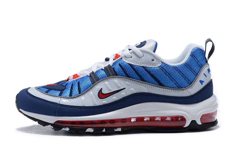 New Nike Air Max 98 Blue White Red Shoes